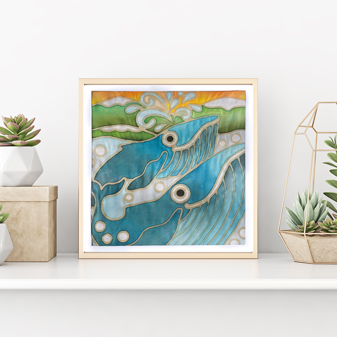 DIY Batik Whale Fabric Painting Kit | Ocean Art Gift for Sea
